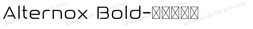 Alternox Bold字体转换